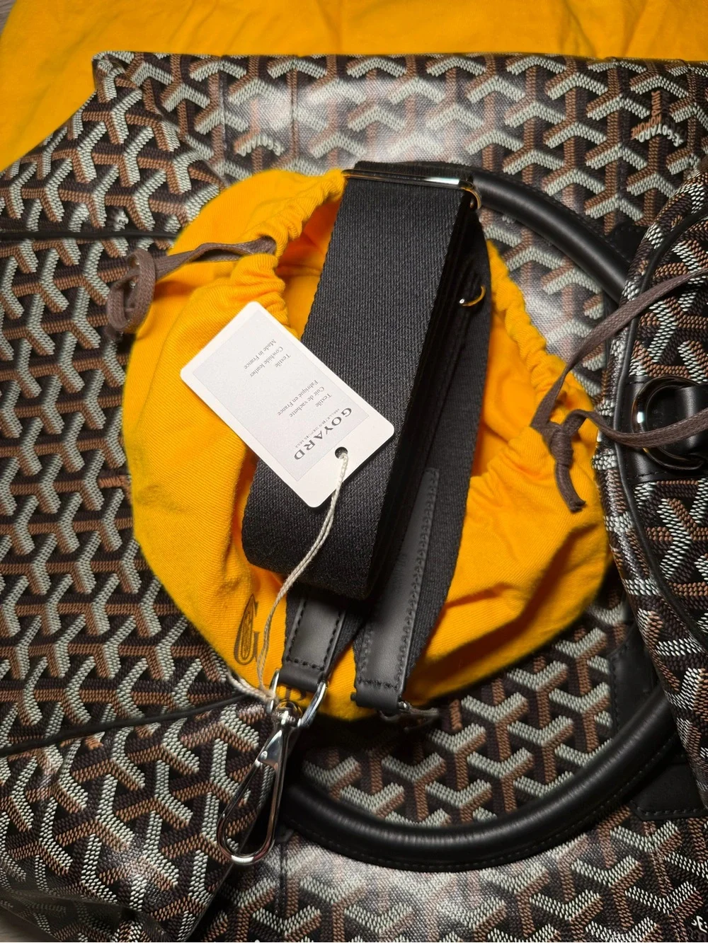 New Authentic Goyard Boston 50 Duffle Bag + Shoulder Shoulder w/Original Recipt